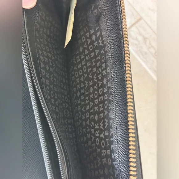 kate spade Black Zip Wallet with Gold Plaque - Picture 5 of 8